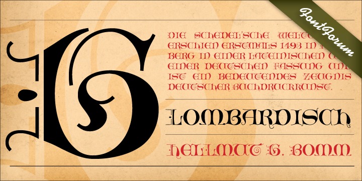 Przykład czcionki HGB Lombardisch